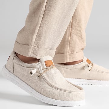LBO - Mocassins Toile 0002 Beige Chiné