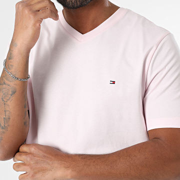 Tommy Hilfiger - Tee Shirt Col V Essential 9249 Rose