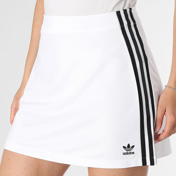 Adidas Originals - Jupe Jogging A Bandes Femme 3 Stripes Mini JD0284 Blanc