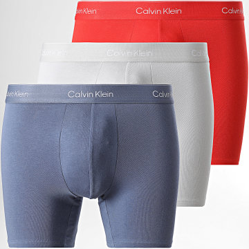 Calvin Klein - Icon LV00NB4394 Navy Grey Red Boxer Juego de 3