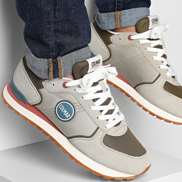 Colmar - Travis Block 069 Warm Gray Militair Groen Steenblauw Sneakers