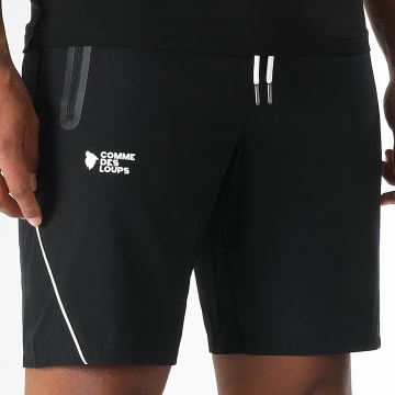 Comme Des Loups - Short Jogging Melbourne Noir Blanc
