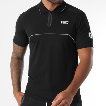 Comme Des Loups - Polo Manches Courtes Melbourne Noir Blanc
