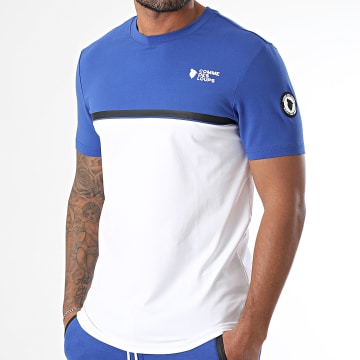 Comme Des Loups - Tee Shirt Everest Blanc Bleu Roi