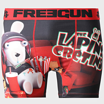 Freegun - Boxer Lapins Crétins Noir Rouge