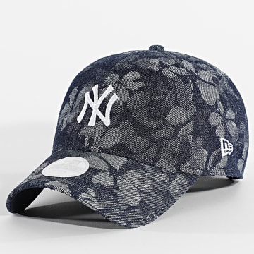 New Era - Cappello floreale da donna in denim 9Twenty NY 60595384 Raw Blue