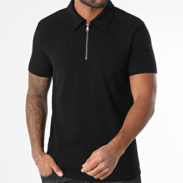 Uniplay - Polo Manches Courtes A Rayures 182 Noir