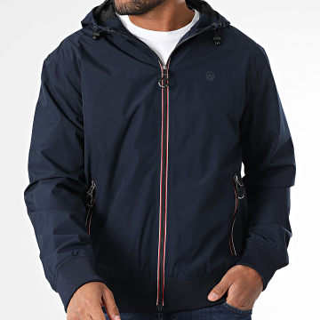 American People - Val Chaqueta azul marino con capucha y cremallera