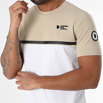 Comme Des Loups - T-shirt branca bege Everest