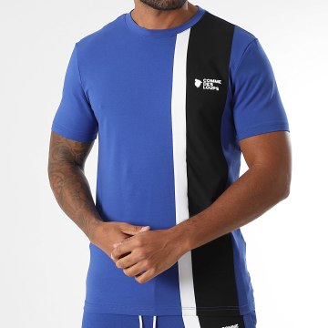 Comme Des Loups - Tee Shirt Amalfi Bleu Roi Noir Blanc