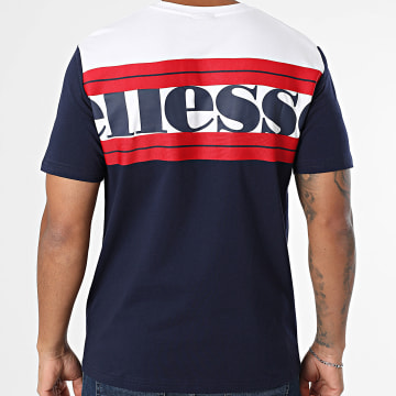 Ellesse - Macchio SHZ22108 Camiseta blanca azul marino