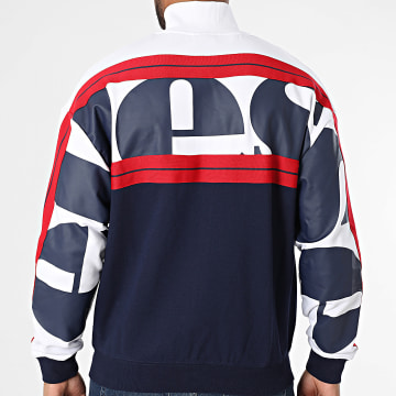 Ellesse - Veste Zippée A Bandes Ruffalo SHZ22110 Blanc Bleu Marine