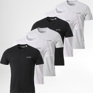 Guess - Lot De 6 Tee Shirts U4YG52-KCAM1 Noir Blanc Gris Chiné