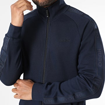 HUGO - Sudadera con cremallera Liam Stripe 50540933 Azul marino