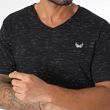 Kaporal - T-Shirt V-Ausschnitt Beter Schwarz meliert