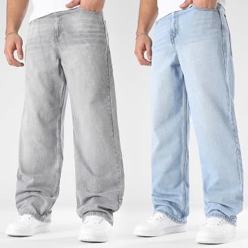 LBO - 2er Set Baggy Fit Jeans 0347 0346 Denim Blau Grau
