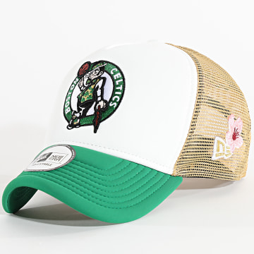 New Era - NBA Flor Boston Celtics Trucker Cap 60595276 Blanco Verde Camel