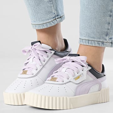 Puma - Baskets Femme Carina 3.0 Luxe 400724 Puma White Lilac Frost