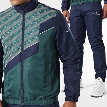 Sergio Tacchini - Ensemble De Survetement Spirale 40879 Bleu Marine Vert