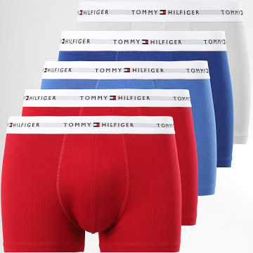 Tommy Hilfiger - Lot De 5 Boxers 3432 Rouge Gris Bleu Clair Bleu Roi
