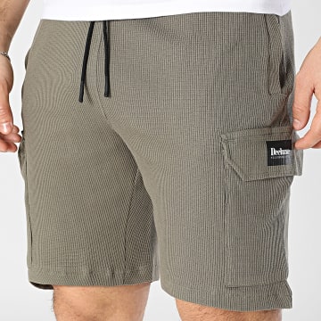 Deeluxe - Pantalones cortos Waffle Hobart Cargo 05T757M Caqui Verde