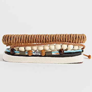 Deeluxe - Lot De 3 Bracelets 05T9800M Beige Marron Camel