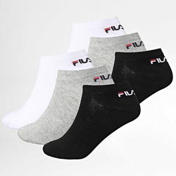 Fila - Lot De 6 Paires De Chaussettes F9100 Noir Gris Blanc