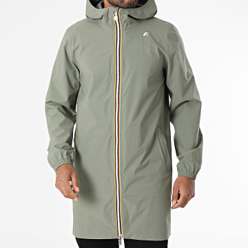 K-Way - Thomas Tretch Dot Lange Hooded Jacket Khaki Groen