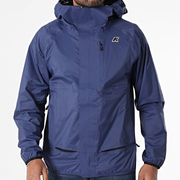 K-Way - Coupe-Vent Capuche Zippé Roche Bleu Marine