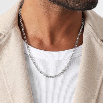 LBO - Collana Forcat a maglie d'argento da 5 mm