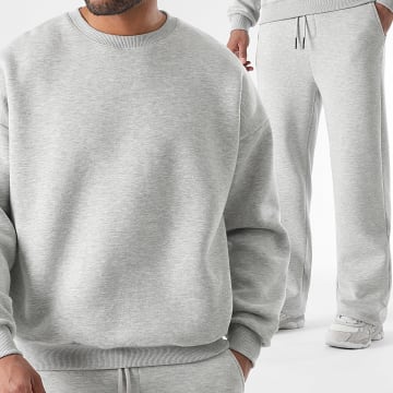 LBO - Ensemble Sweat Crewneck Et Pantalon Jogging 3793 Gris Chiné