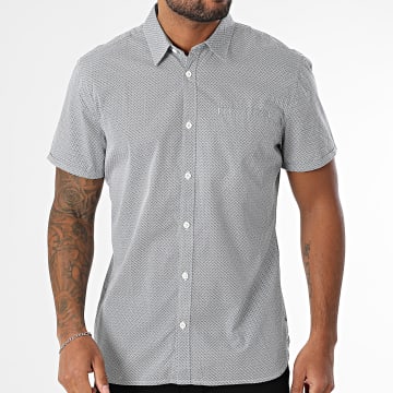 Teddy Smith - Hemd Kurzarm Cut 10711556D Weiß Marineblau