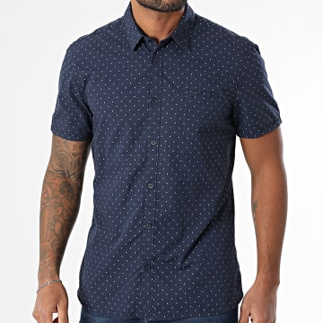 Teddy Smith - Hemd Kurzarm Cut 10711556D Marineblau