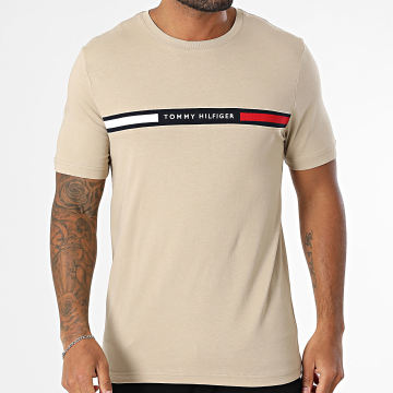 Tommy Hilfiger - Tee Shirt Chest Insert 6498 Beige