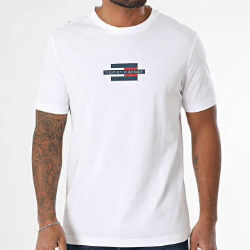 Tommy Hilfiger - Tee Shirt Regular Fit Flag Box 8636 Blanc