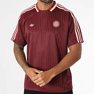 Adidas Originals - FC Bayern JF0595 Bordeaux T-Shirt Met Strepen