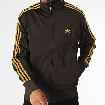 Adidas Originals - Veste Zippée A Bandes Firebird JZ4101 Marron Camel