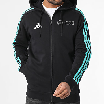 Adidas Performance - Mercedes AMG Zipped Hoodie JV5437 Negro Blanco Azul Turquesa