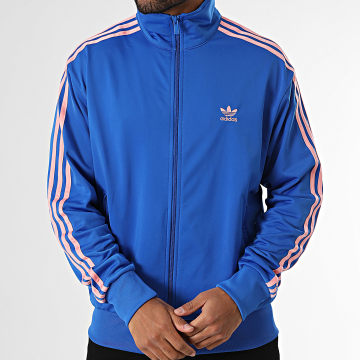 Adidas Originals - Veste Zippée A Bandes Firebird JZ4099 Bleu Roi Rose