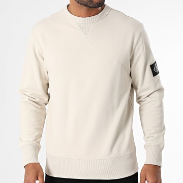 Calvin Klein - Sudadera cuello redondo 3426 Beige