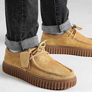 Clarks - Scarpe Torhill Lo in pelle scamosciata Golden Tan