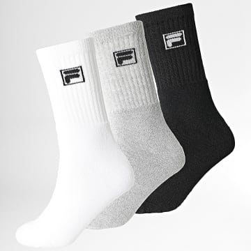 Fila - Lot De 3 Paires De Chaussettes F9000 Noir Gris Blanc