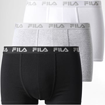 Fila - Lot De 3 Boxers FU5004 Noir Gris Chiné Blanc