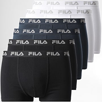 Fila - Lot De 6 Boxers FU5004 Noir Blanc Bleu Marine