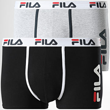 Fila - Set di 2 boxer FU5040 nero grigio erica