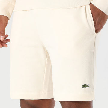 Lacoste - Short Jogging Logo Brodé Crocodile Beige