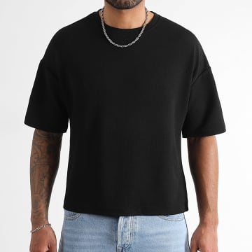LBO - Tee Shirt Oversize Large Boxy Waffle 1942 Noir