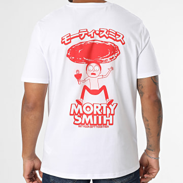Rick Et Morty - Morty Smith Oversize Tee Blanco Rojo