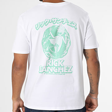 Rick Et Morty - Rick Sanchez Camiseta Oversize Blanco Verde Claro