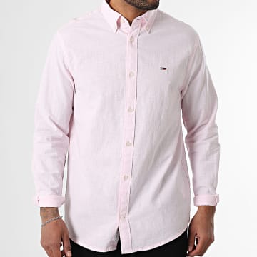 Tommy Jeans - Hemd Langarm Regular Linen Blend 0875 Pink
